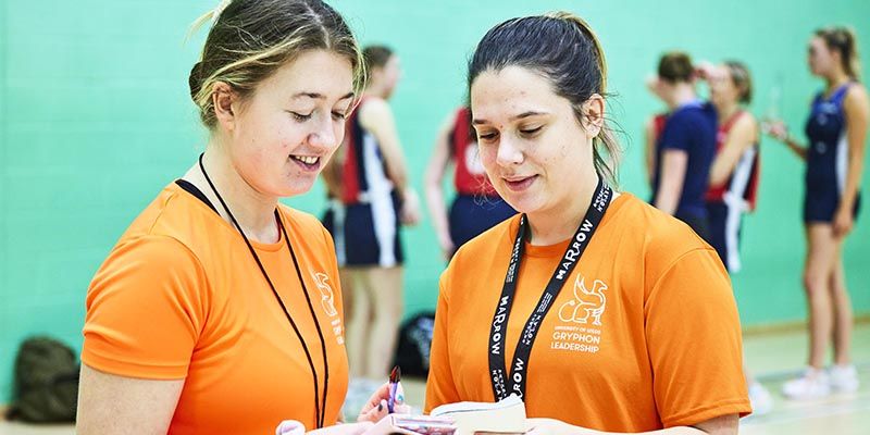 Emily volunteering with Sport and Physical Activity at Leeds.