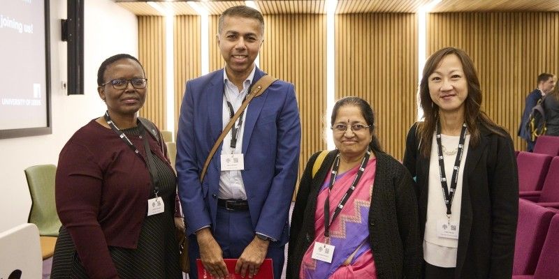 L-R: Lindiwe Soyizwapi, Masud Khokhar, Dr. Rangashri Kishore and Patti Cheung.