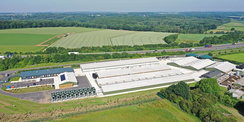 Overhead view of the University's Smart Farm.